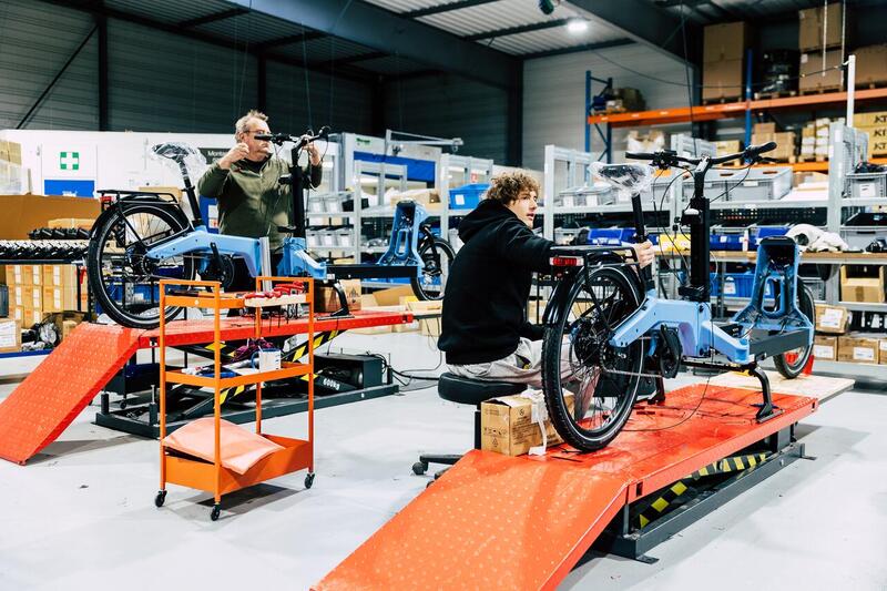 Chaîne d'assemblage en atelier vélo